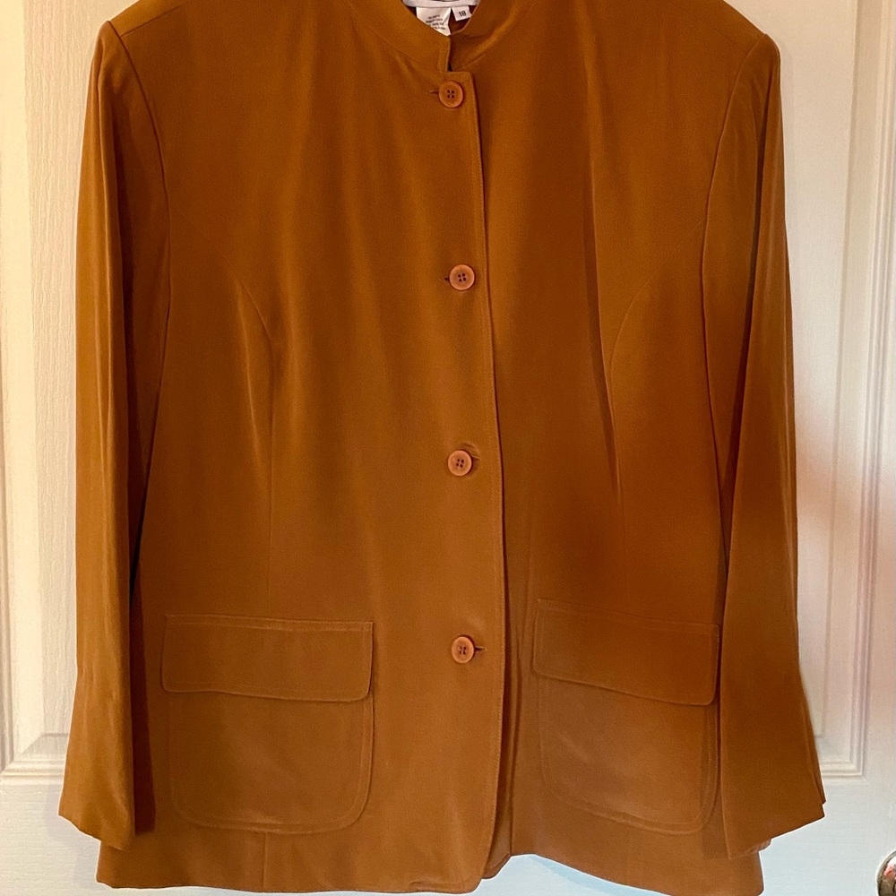 Coldwater creek brown pantsuit size 18 buttery soft fabric